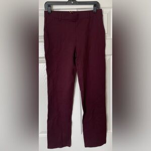 NWT Quince Ultra-Stretch Ponte Straight Leg Pants - Burgundy - Size Medium - New